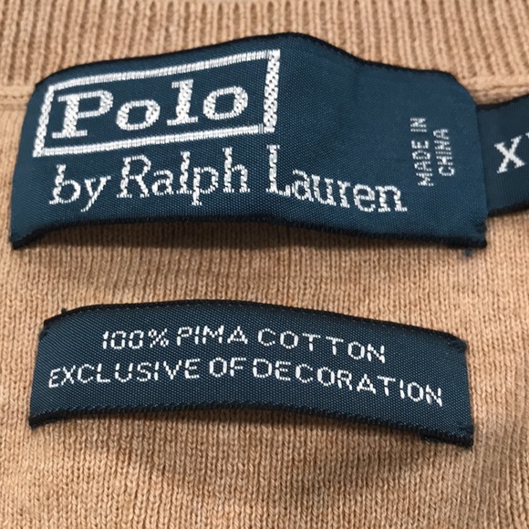 Polo Ralph Lauren Classic Vest Mens Size XXL Tan New with Tags Pima Cotton - Picture 5 of 10